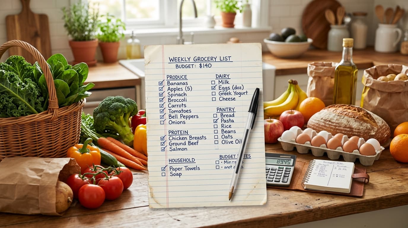 Planning a grocery list to browse and compare Coles specials online before shopping