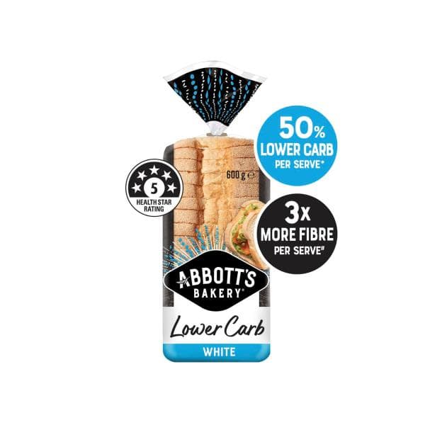 Abbott's Bakery Lower Carb White Bread | 600g