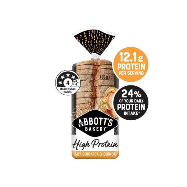 Abbott's Bakery High Protein Soy Chickpea And Quinoa Bread | 700g