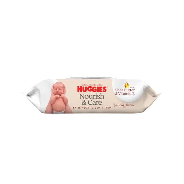 Huggies Ultimate Wipes Nourish & Care Wipes | 64 Pack