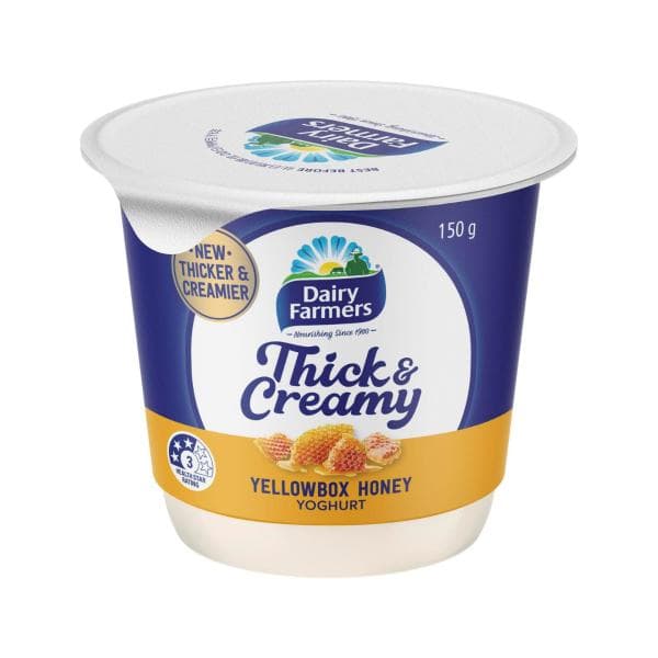 Dairy Farmers Thick & Creamy Yoghurt Yellow Box Honey | 150g