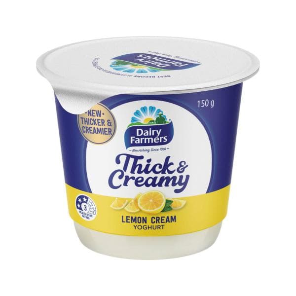 Dairy Farmers Thick & Creamy Lemon Cream Yoghurt | 150g