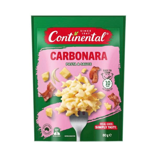 Continental Pasta & Sauce Bacon Carbonara | 80g