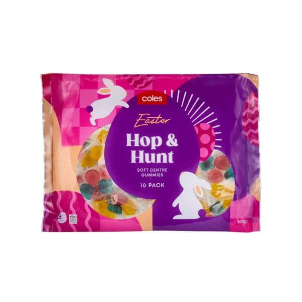 Coles Easter Hop & Hunt Soft Centre Gummies | 250g