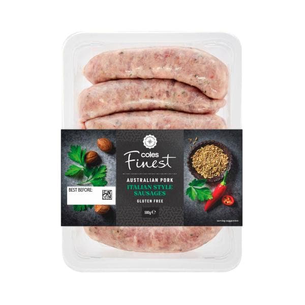 Coles Finest Italian Style Pork Sausages | 500g