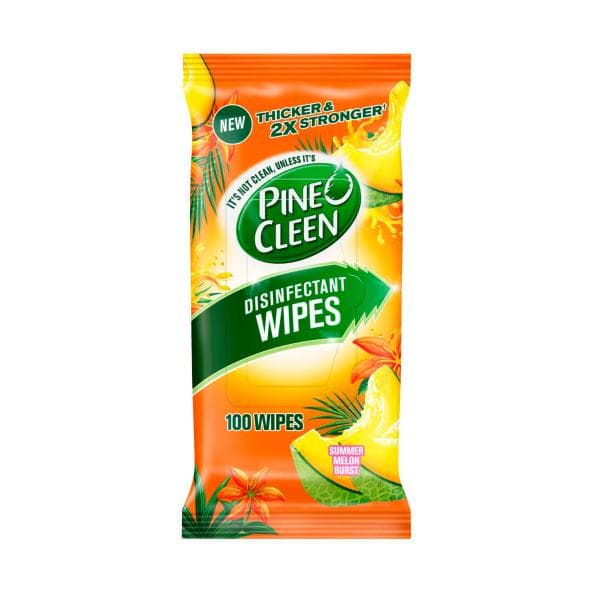 Pine O Cleen Scentsations Disinfectant Cleaning Wipes Summer Melon Burst | 100 Pack