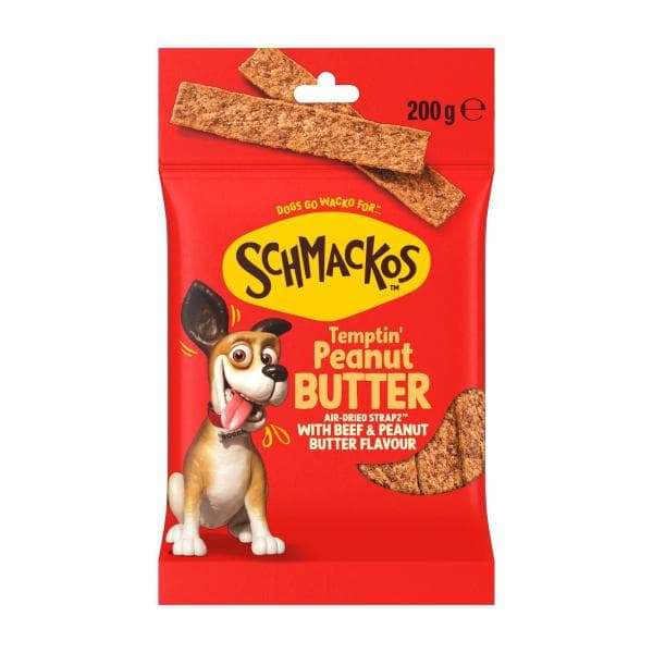 Schmackos Strapz Peanut Butter Dog Treats | 200g