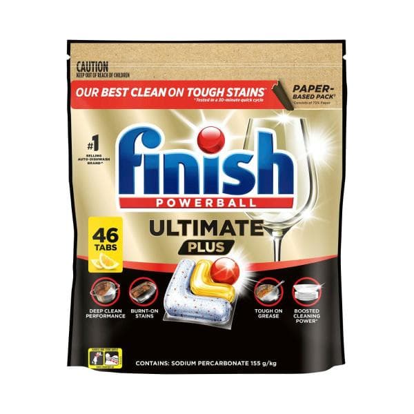 Finish Ultimate Plus Dishwashing Tablets Lemon | 46 Pack