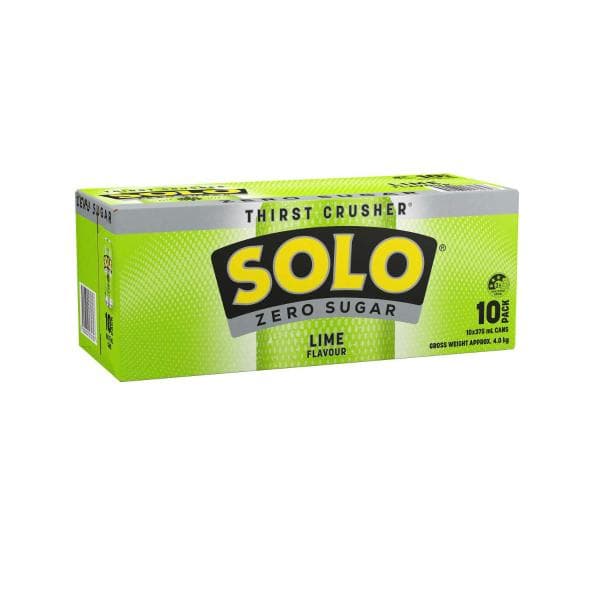 Solo Zero Sugar Lime Soft Drink | 10 Pack