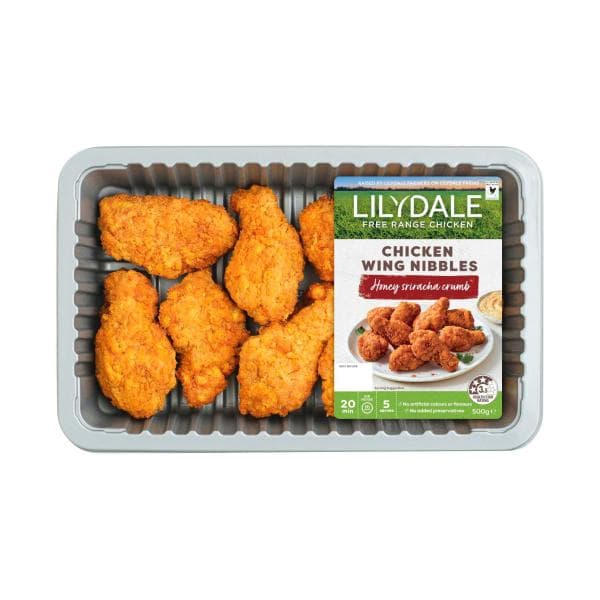 Lilydale Free Range Chicken Honey & Sriracha Wing Nibbles | 500g