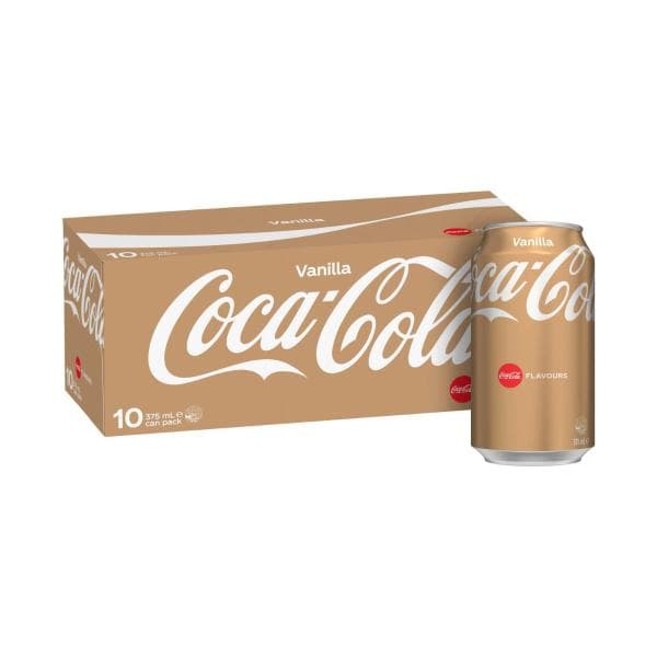 Coca-Cola Vanilla Soft Drink Multipack Cans 375ml | 10 Pack