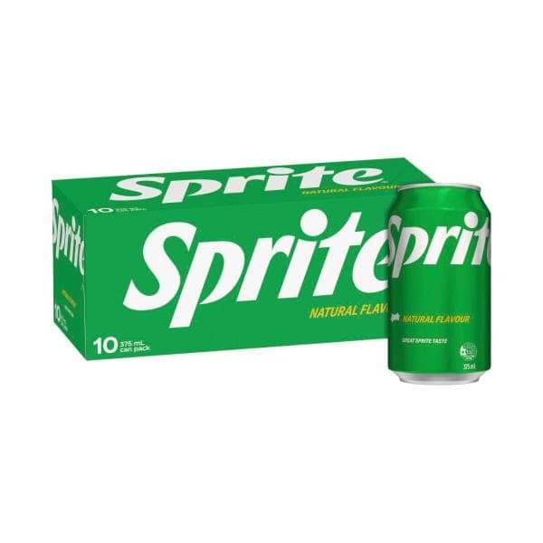 Sprite Lemonade Soft Drink Multipack Cans 375ml | 10 Pack
