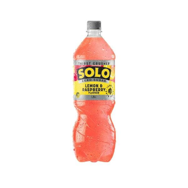 Solo Lemon Raspberry No Sugar Soft Drink Bottle | 1.25L