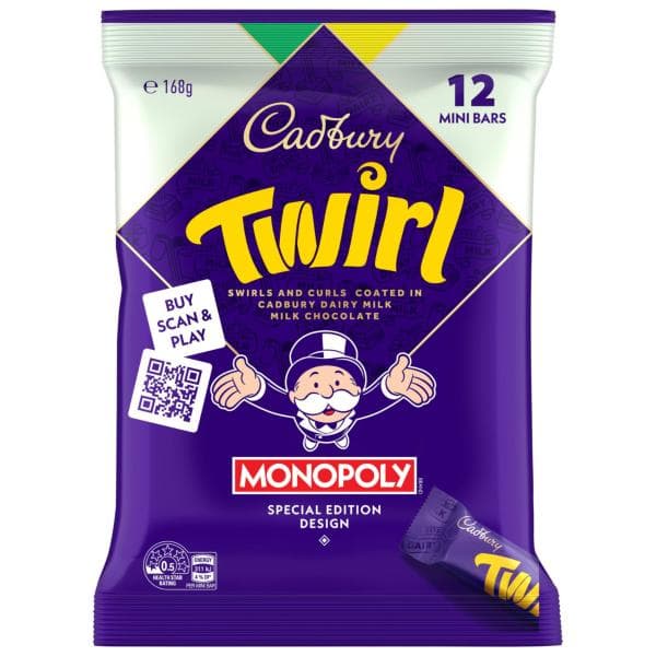Cadbury Twirl Milk Chocolate Sharepack 12 Pack | 168g