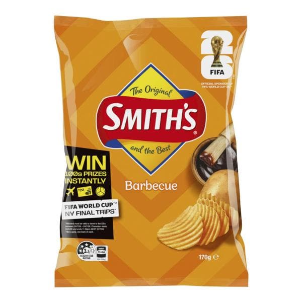 Smith's Crinkle BBQ Potato Chips | 170g