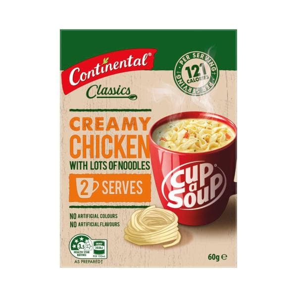 Continental Cup A Soup Creamy Chicken With Lots Of Noodles Serves 2 | 60g