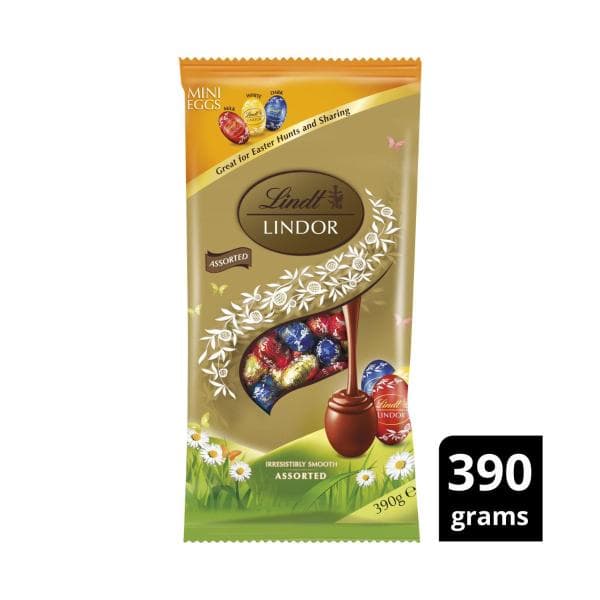 Lindt Lindor Easter Assorted Chocolate Eggs Bag | 390g