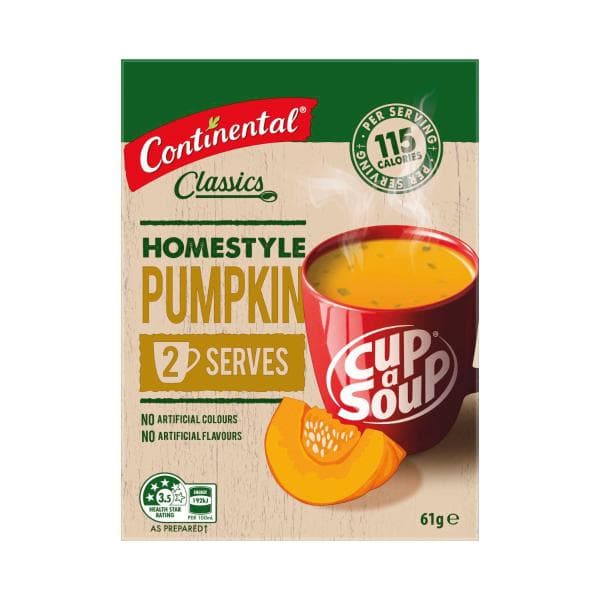 Continental Cup A Soup Homestyle Pumpkin Soup Serves 2 | 61g
