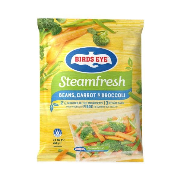 Birds Eye Steam Fresh Beans Carrot & Broccoli Frozen Mixed Vegetables | 450g
