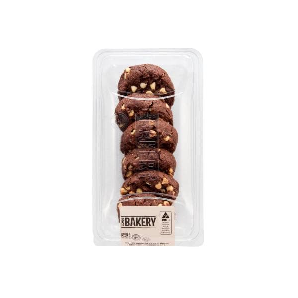 Coles Bakery Indulgent White 40% Choc Chip Cookie | 6 Pack