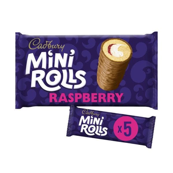 Cadbury Mini Rolls Raspberry 5 Pack | 125g