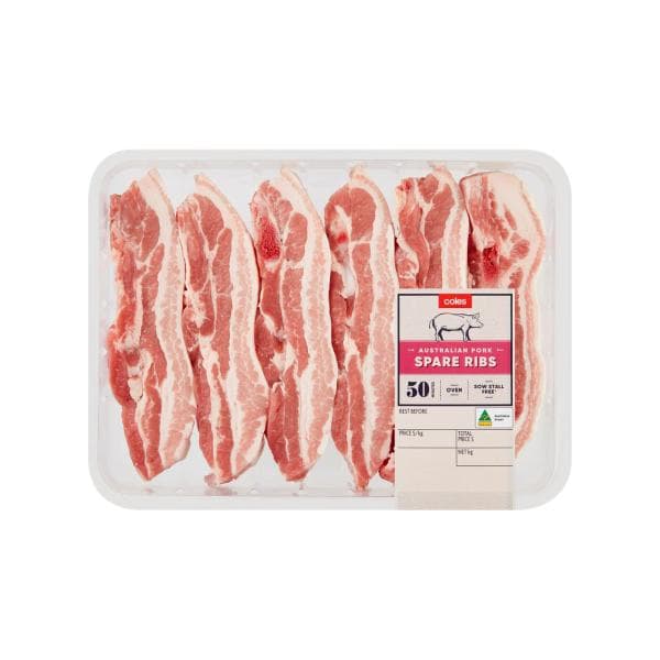 Coles Pork Spare Ribs | approx. 950g