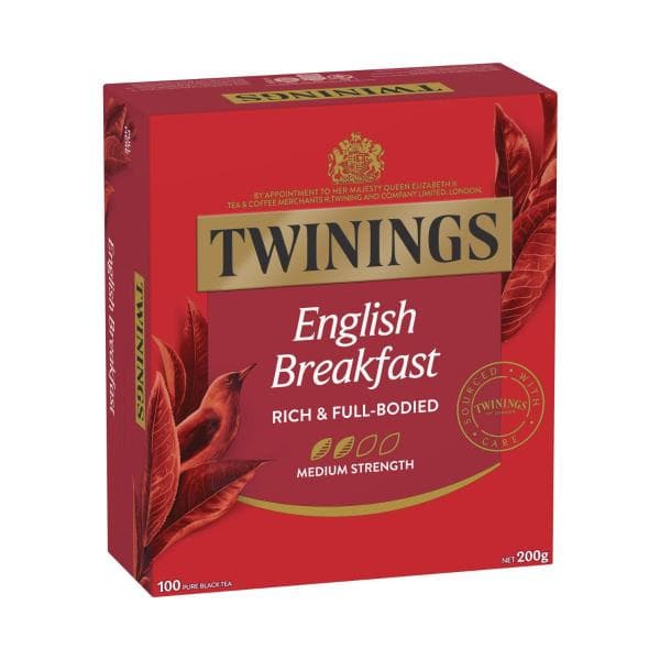 Twinings English Breakfast Tea Bags 100 Pack | 200g