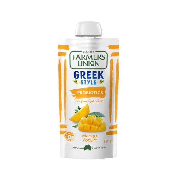 Farmers Union Greek Style Yoghurt Pouch Mango | 130g