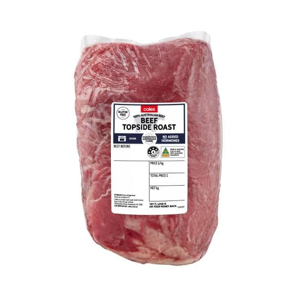 Coles No Added Hormone Beef Roast Topside | approx. 1.3kg