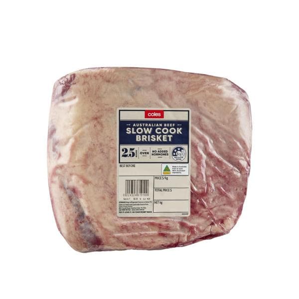 Coles No Added Hormone Beef Brisket Slow Cook | approx. 1.4kg