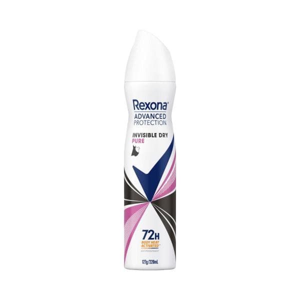 Rexona Women Deodorant 72hr Advanced Aerosol Invisible Dry | 220mL