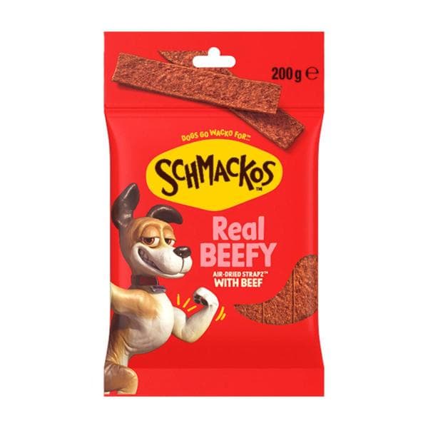 Schmackos Strapz Dog Treats With Beef | 200g