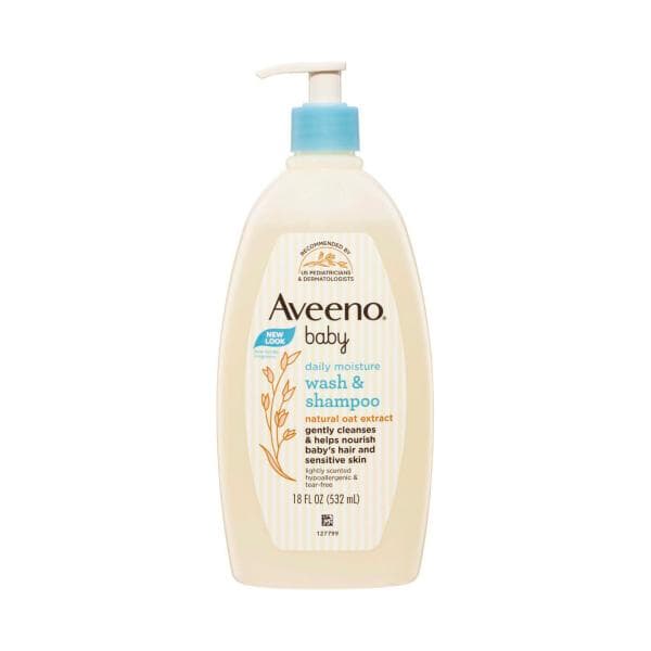 Aveeno Baby Daily Moisture Lightly Scented Sensitive Wash & Shampoo | 532mL