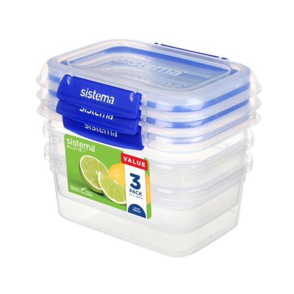 Sistema Klip It Plus Containers 1l | 3 Pack