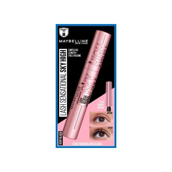 Maybelline Lash Sensational Sky High Washable Mascara Blackest Black | 7.2mL