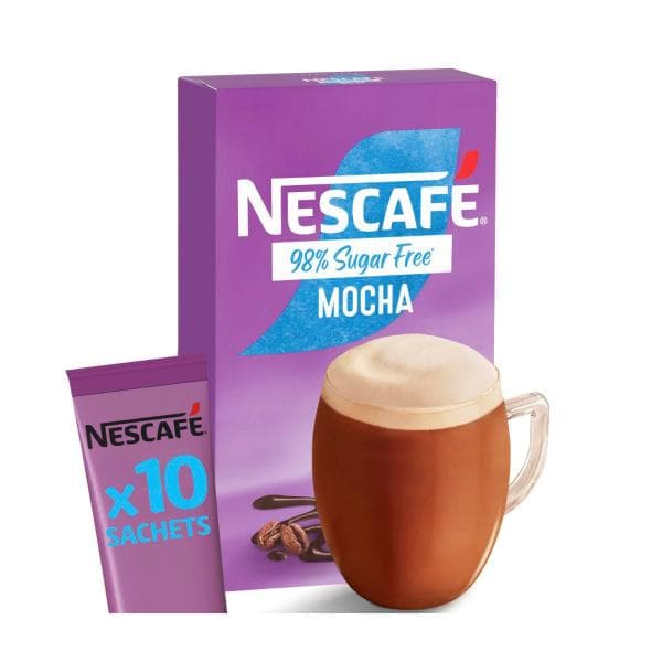 Nescafe 98% Sugar Free Mocha Coffee Sachets | 10 Pack