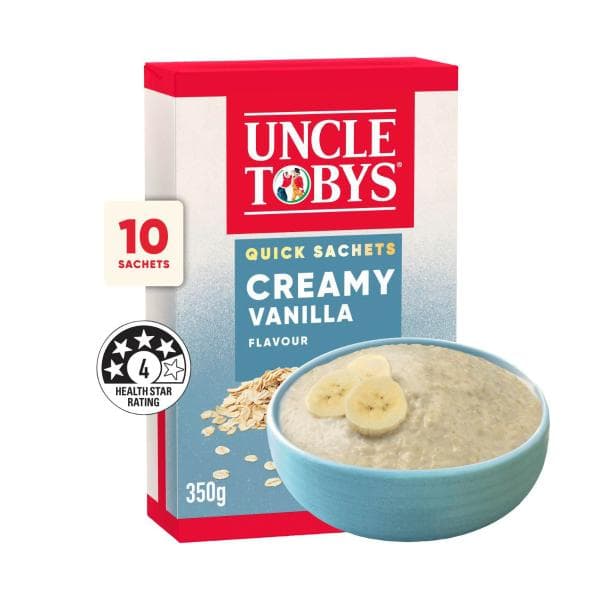 Uncle Tobys Oats Quick Sachets Creamy Vanilla | 350g