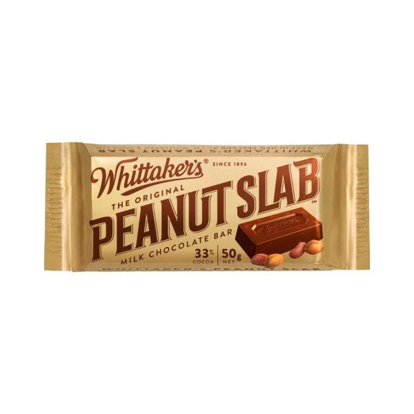 Whittaker's Original Peanut Slab Milk Chocolate Bar | 50g