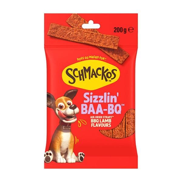 Schmackos Strapz BBQ Lamb Dog Treat | 200g