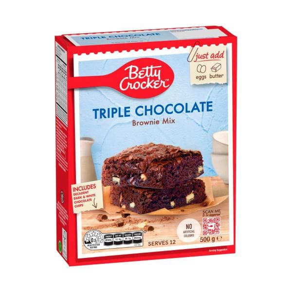 Betty Crocker Triple Chocolate Fudge Brownie Mix | 500g