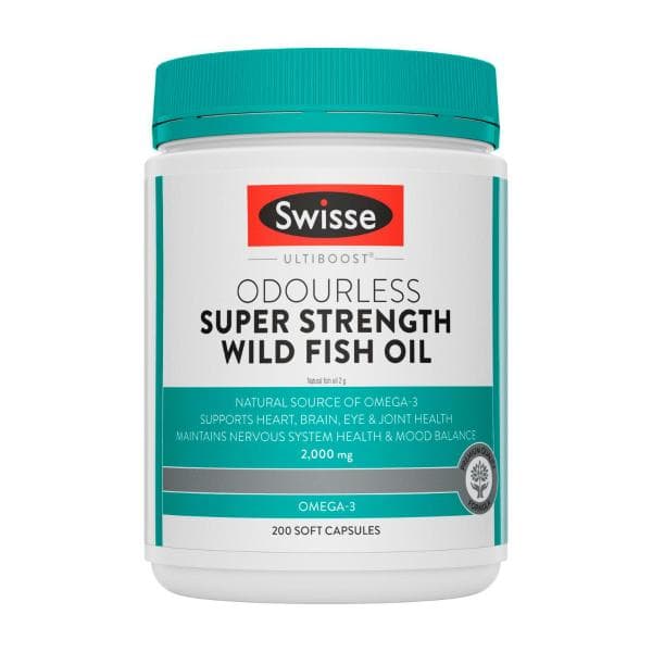 Swisse Ultiboost Odourless Super Strength Fish Oil | 200 Pack