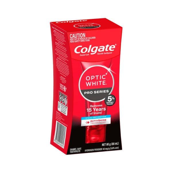 Colgate Optic White Pro Series Teeth Whitening Toothpaste Stain Prevention With 5% Hydrogen Peroxide | 80g