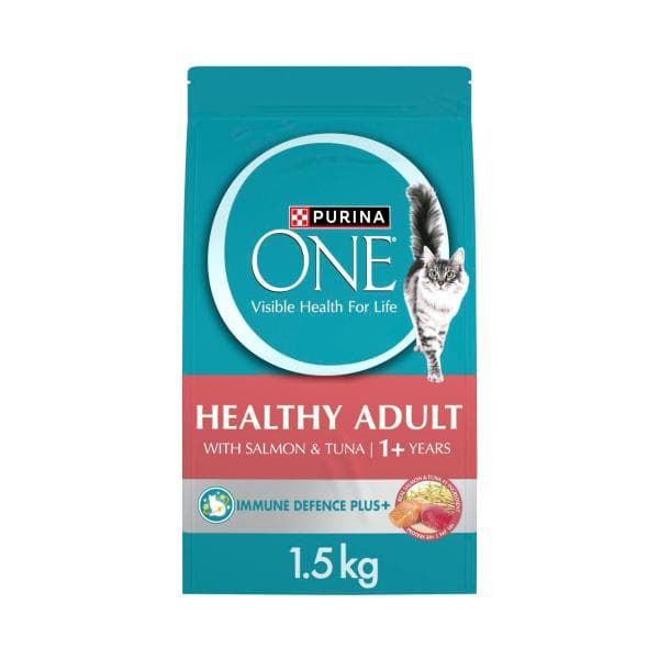 Purina One Adult Dry Cat Food Healthy Salmon And Tuna | 1.5kg