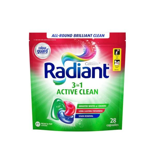 Radiant Laundry Capsules Active Clean | 28 pack