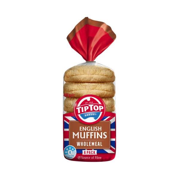 Tip Top Muffins English Wholemeal | 400g