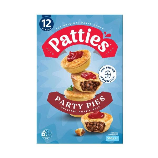Patties Pies Party Meat 12 Pack | 560g