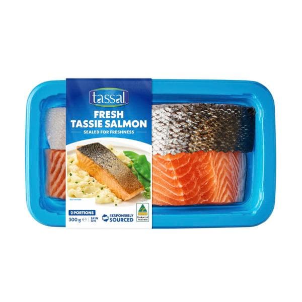Tassal Salmon Portions Skin On | 300g