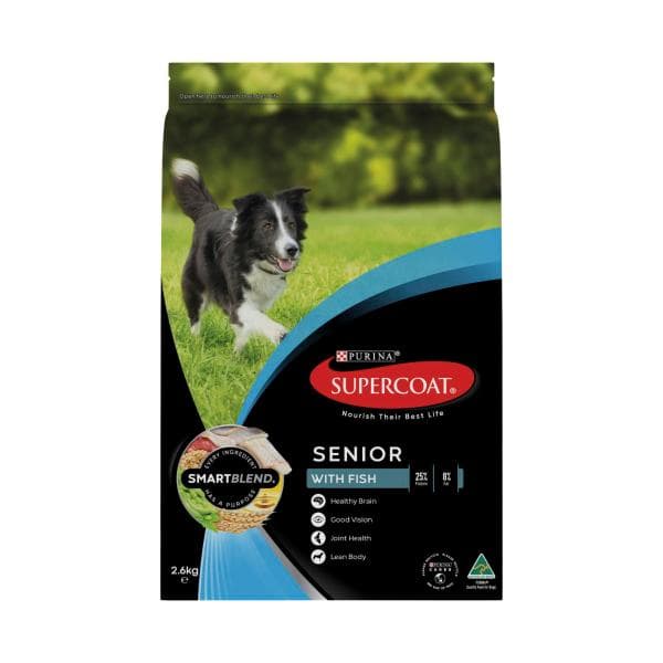 Supercoat Senior With Fish Dry Dog Food | 2.6kg