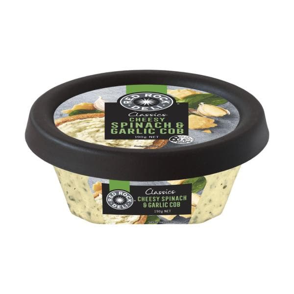 Red Rock Deli Dip Classic Cheesy Spinach & Garlic Cob | 190g