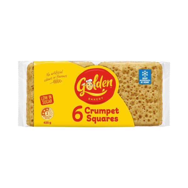Golden Crumpet Square 6 Pack | 425g